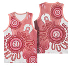 NAIDOC Week 2026 Basketball Jersey 50 Years Deadly Dhari Pink Aboriginal Art