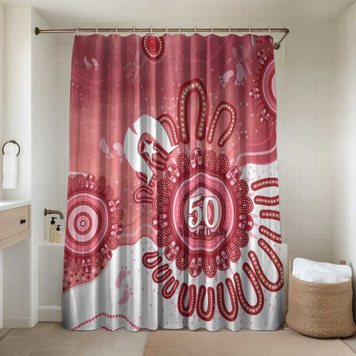 NAIDOC Week 2026 Bathroom Set 50 Years Deadly Dhari Pink Aboriginal Art
