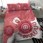 NAIDOC Week 2026 Bedding Set 50 Years Deadly Dhari Pink Aboriginal Art