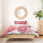 NAIDOC Week 2026 Bedding Set 50 Years Deadly Dhari Pink Aboriginal Art