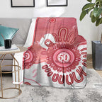NAIDOC Week 2026 Blanket 50 Years Deadly Dhari Pink Aboriginal Art