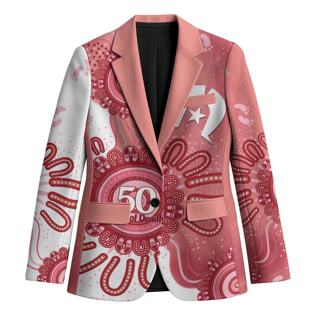 NAIDOC Week 2026 Blazer 50 Years Deadly Dhari Pink Aboriginal Art