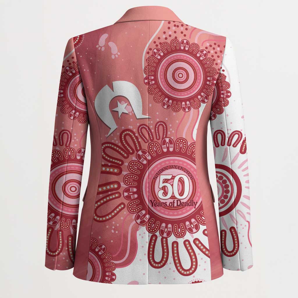 NAIDOC Week 2026 Blazer 50 Years Deadly Dhari Pink Aboriginal Art