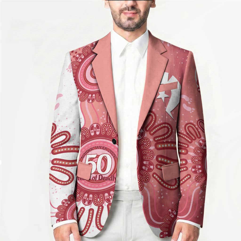NAIDOC Week 2026 Blazer 50 Years Deadly Dhari Pink Aboriginal Art