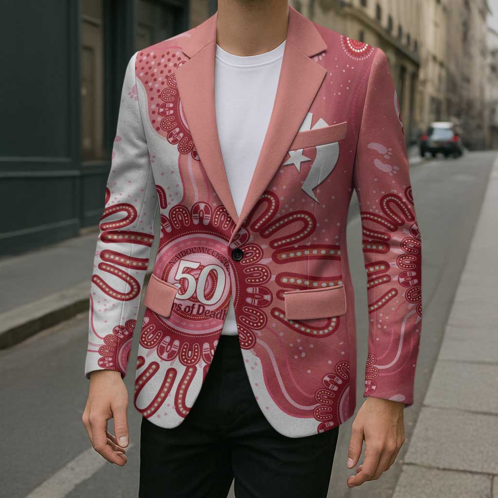 NAIDOC Week 2026 Blazer 50 Years Deadly Dhari Pink Aboriginal Art