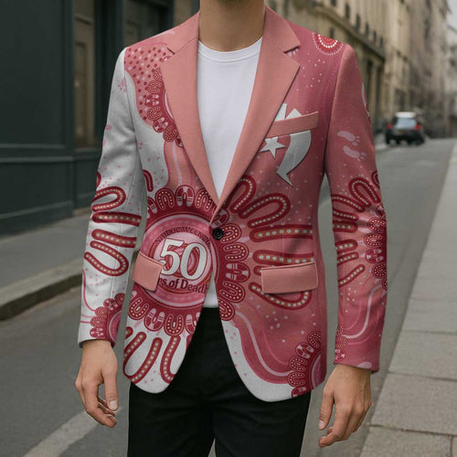NAIDOC Week 2026 Blazer 50 Years Deadly Dhari Pink Aboriginal Art
