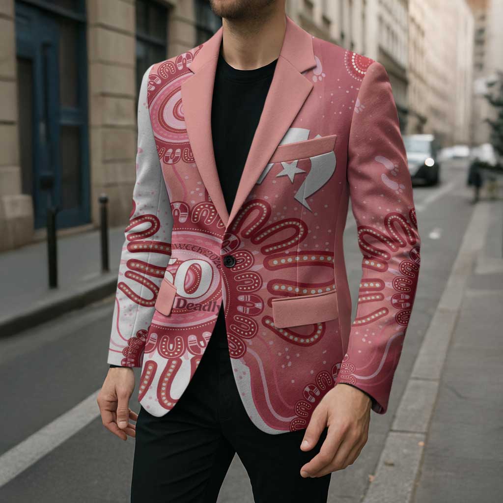 NAIDOC Week 2026 Blazer 50 Years Deadly Dhari Pink Aboriginal Art