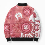 NAIDOC Week 2026 Bomber Puffer Jacket 50 Years Deadly Dhari Pink Aboriginal Art