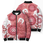 NAIDOC Week 2026 Bomber Puffer Jacket 50 Years Deadly Dhari Pink Aboriginal Art
