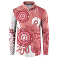 NAIDOC Week 2026 Button Sweatshirt 50 Years Deadly Dhari Pink Aboriginal Art