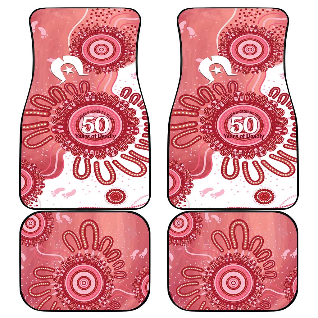 NAIDOC Week 2026 Car Mats 50 Years Deadly Dhari Pink Aboriginal Art
