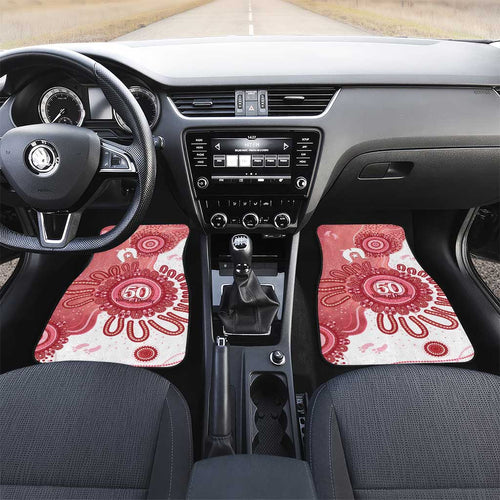 NAIDOC Week 2026 Car Mats 50 Years Deadly Dhari Pink Aboriginal Art