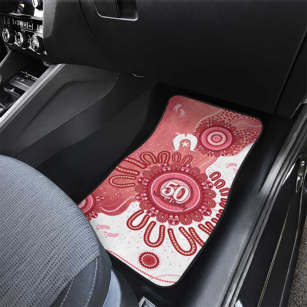 NAIDOC Week 2026 Car Mats 50 Years Deadly Dhari Pink Aboriginal Art