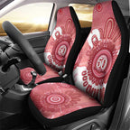 NAIDOC Week 2026 Car Seat Cover 50 Years Deadly Dhari Pink Aboriginal Art