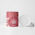 NAIDOC Week 2026 Ceramic Mug 50 Years Deadly Dhari Pink Aboriginal Art