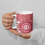NAIDOC Week 2026 Ceramic Mug 50 Years Deadly Dhari Pink Aboriginal Art