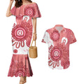 NAIDOC Week 2026 Couples Matching Mermaid Dress and Hawaiian Shirt 50 Years Deadly Dhari Pink Aboriginal Art