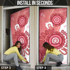 NAIDOC Week 2026 Door Cover 50 Years Deadly Dhari Pink Aboriginal Art