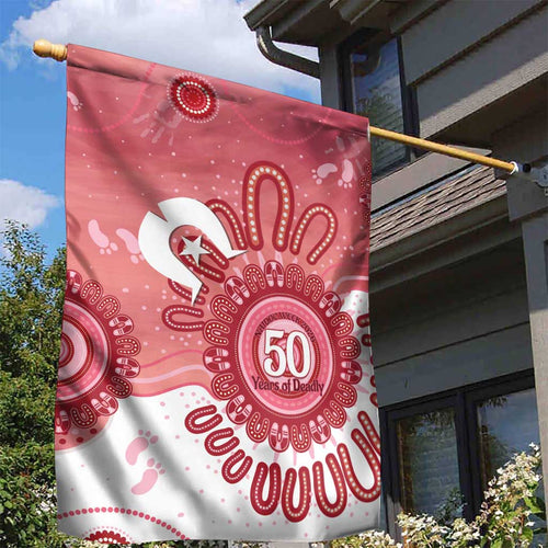 NAIDOC Week 2026 Garden Flag 50 Years Deadly Dhari Pink Aboriginal Art