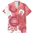 NAIDOC Week 2026 Hawaiian Shirt 50 Years Deadly Dhari Pink Aboriginal Art