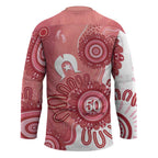NAIDOC Week 2026 Hockey Jersey 50 Years Deadly Dhari Pink Aboriginal Art