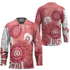 NAIDOC Week 2026 Hockey Jersey 50 Years Deadly Dhari Pink Aboriginal Art