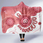 NAIDOC Week 2026 Hooded Blanket 50 Years Deadly Dhari Pink Aboriginal Art