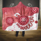 NAIDOC Week 2026 Hooded Blanket 50 Years Deadly Dhari Pink Aboriginal Art