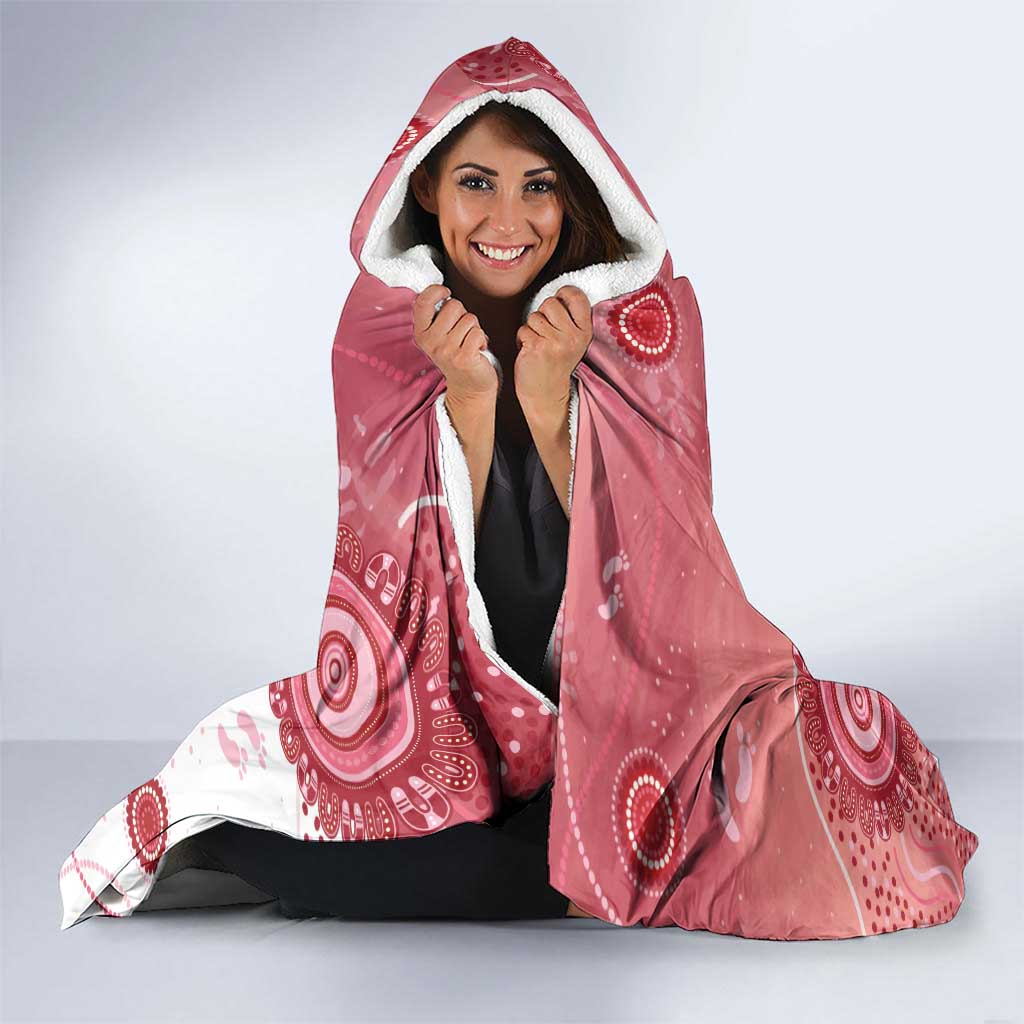 NAIDOC Week 2026 Hooded Blanket 50 Years Deadly Dhari Pink Aboriginal Art