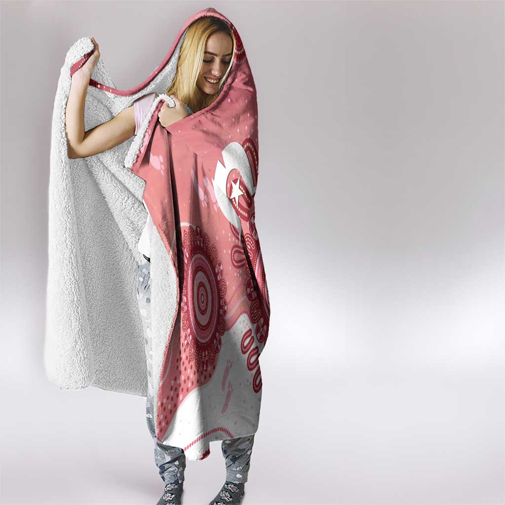 NAIDOC Week 2026 Hooded Blanket 50 Years Deadly Dhari Pink Aboriginal Art