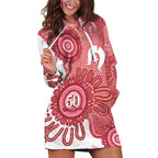 NAIDOC Week 2026 Hoodie Dress 50 Years Deadly Dhari Pink Aboriginal Art