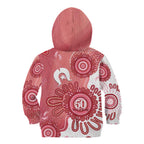 NAIDOC Week 2026 Kid Hoodie 50 Years Deadly Dhari Pink Aboriginal Art