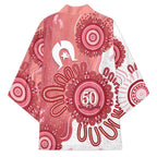 NAIDOC Week 2026 Kimono 50 Years Deadly Dhari Pink Aboriginal Art