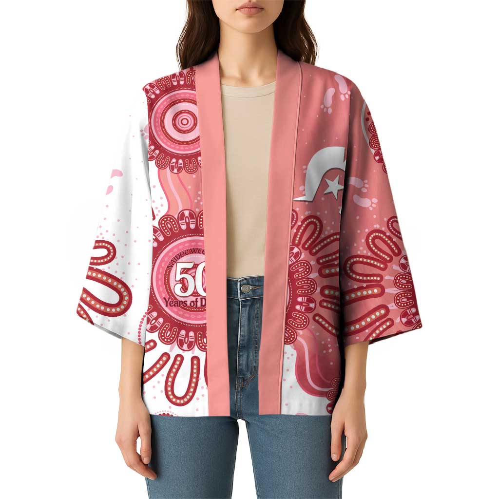 NAIDOC Week 2026 Kimono 50 Years Deadly Dhari Pink Aboriginal Art
