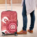 NAIDOC Week 2026 Luggage Cover 50 Years Deadly Dhari Pink Aboriginal Art