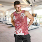 NAIDOC Week 2026 Men Tank Top 50 Years Deadly Dhari Pink Aboriginal Art
