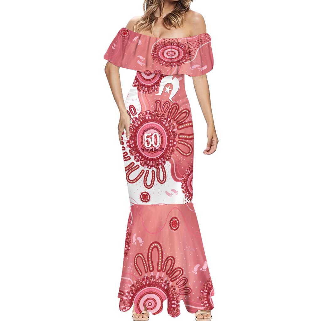 NAIDOC Week 2026 Mermaid Dress 50 Years Deadly Dhari Pink Aboriginal Art