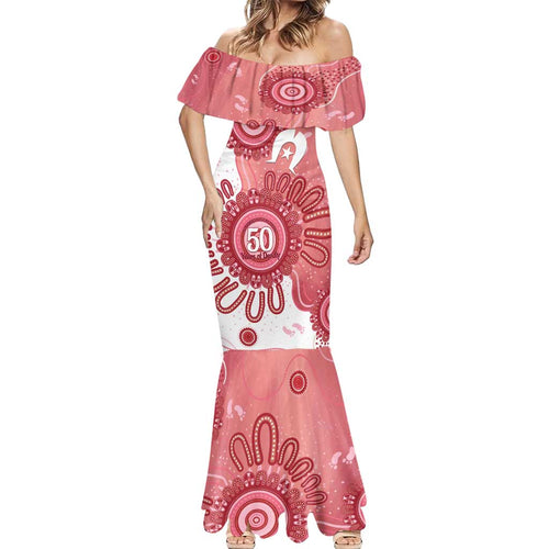 NAIDOC Week 2026 Mermaid Dress 50 Years Deadly Dhari Pink Aboriginal Art