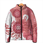 NAIDOC Week 2026 Padded Jacket 50 Years Deadly Dhari Pink Aboriginal Art