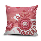 NAIDOC Week 2026 Pillow Cover 50 Years Deadly Dhari Pink Aboriginal Art