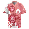 NAIDOC Week 2026 Rugby Jersey 50 Years Deadly Dhari Pink Aboriginal Art