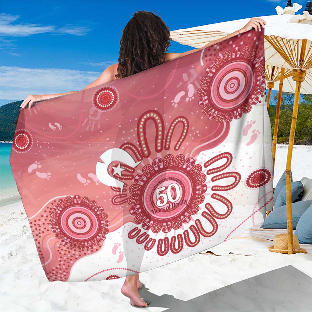 NAIDOC Week 2026 Sarong 50 Years Deadly Dhari Pink Aboriginal Art