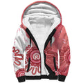 NAIDOC Week 2026 Sherpa Hoodie 50 Years Deadly Dhari Pink Aboriginal Art