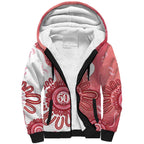 NAIDOC Week 2026 Sherpa Hoodie 50 Years Deadly Dhari Pink Aboriginal Art