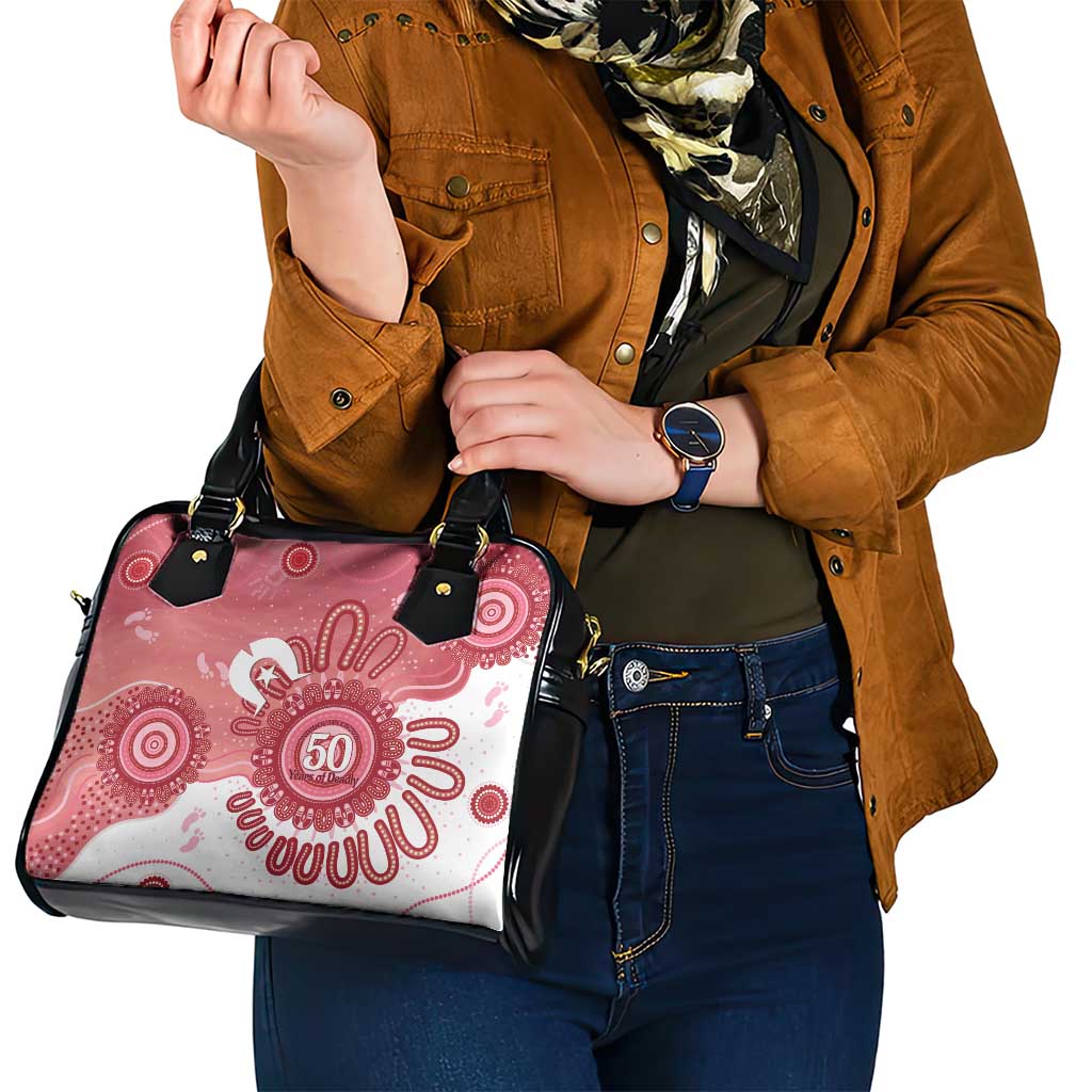 NAIDOC Week 2026 Shoulder Handbag 50 Years Deadly Dhari Pink Aboriginal Art