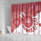 NAIDOC Week 2026 Shower Curtain 50 Years Deadly Dhari Pink Aboriginal Art