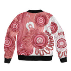 NAIDOC Week 2026 Sleeve Zip Bomber Jacket 50 Years Deadly Dhari Pink Aboriginal Art