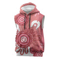 NAIDOC Week 2026 Sleeveless Hoodie 50 Years Deadly Dhari Pink Aboriginal Art