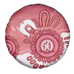 NAIDOC Week 2026 Spare Tire Cover 50 Years Deadly Dhari Pink Aboriginal Art