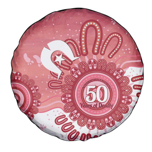 NAIDOC Week 2026 Spare Tire Cover 50 Years Deadly Dhari Pink Aboriginal Art